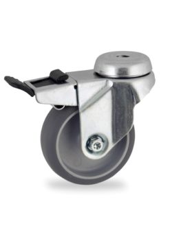 Ρόδα 50mm ενισχυμένη με τρύπα και φρένο