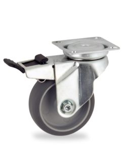 Ρόδα 75mm ενισχυμένη με πλάκα και φρένο